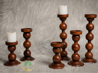 Classic Beadwood Candlestick (Large, Medium, Small) - Image 2