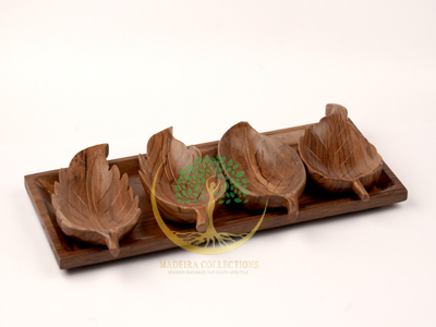 Leaf Serving Plate With Tray