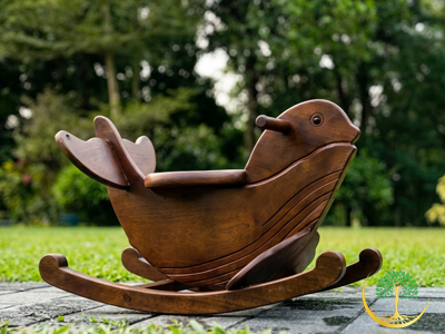 Dolphin Drift Wooden Rocker