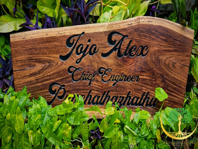 Premium Wooden Raisin Name Board