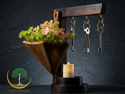 Artisan Key and Floral Display Stand