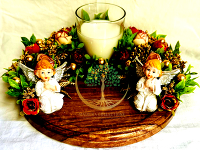 Welcome Candle Stand With Angels