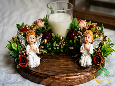 Welcome Candle Stand With Angels