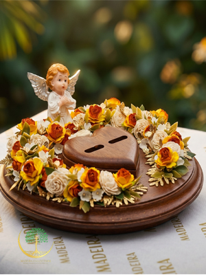 Heavenly Angel Floral Ring Holder