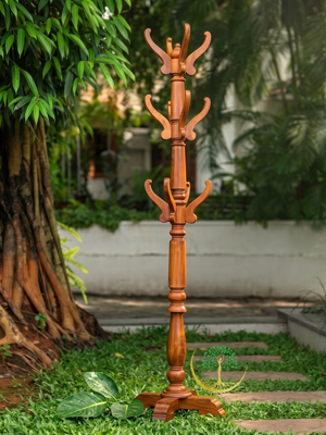 Elegant Wooden Coat & Hat Stand