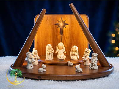 Radiant Bethlehem Wooden Nativity Display