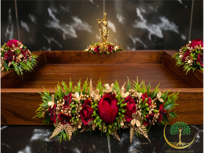 Wedding tray with Krishna Statue