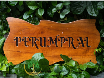 Classic Handcrafted Wooden House Nameplate
