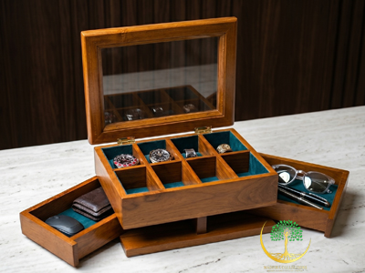 Premium Wooden Watch Organizer Box - Image 2
