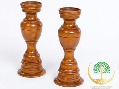 Royal Artisan Wooden Candlestick