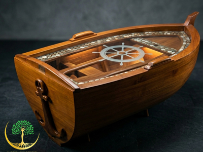 Anchored Elegance Boat Display Table - Image 2