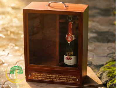 Personalized Wooden Wine Bottle Gift Box