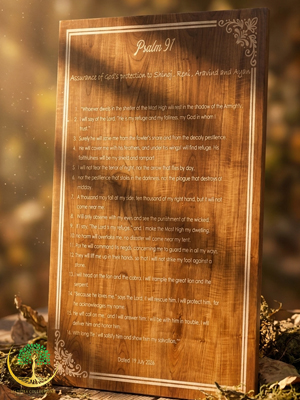 Psalm 91 Bible Verse Wooden Wall Hanging