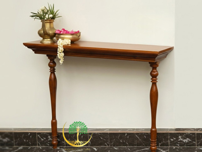 Traditional Kerala Wooden Foyer Table - Image 2