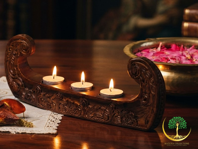 Snake Boat Candle Holder